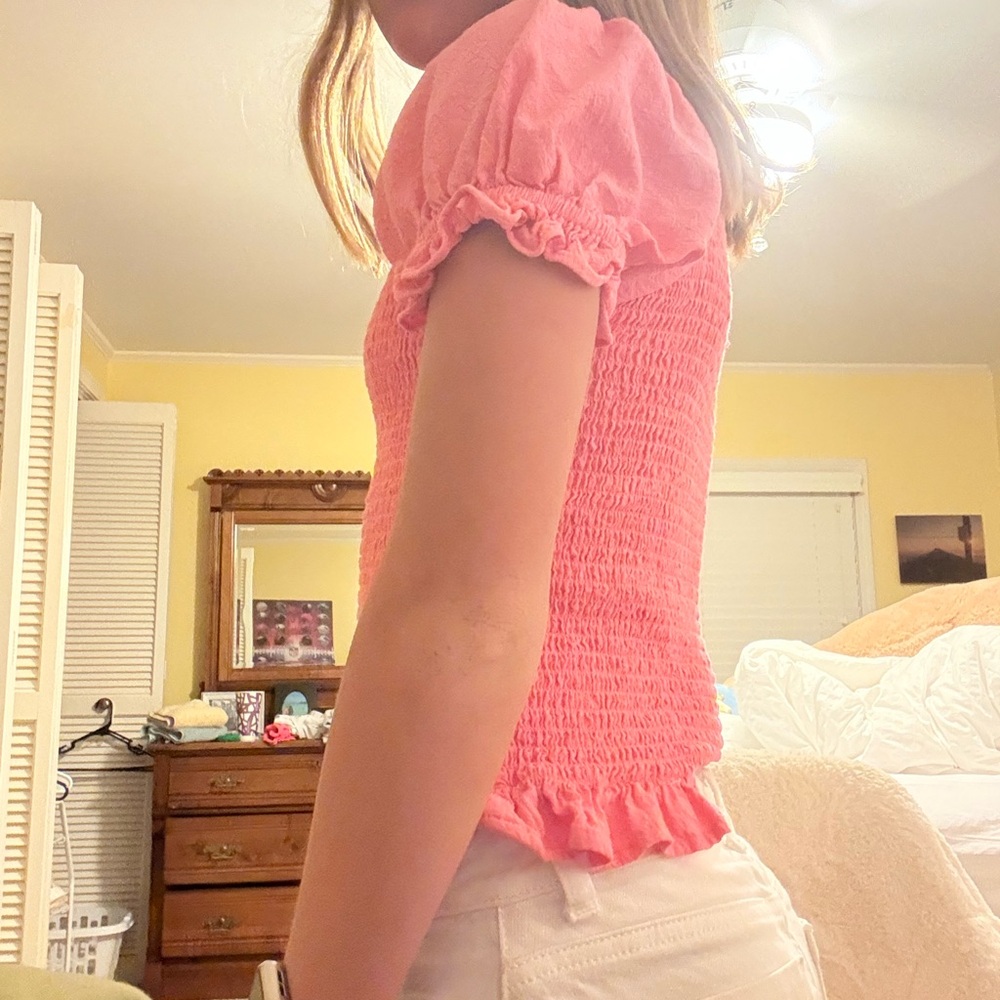 Target Pink Smocked Kids Tee